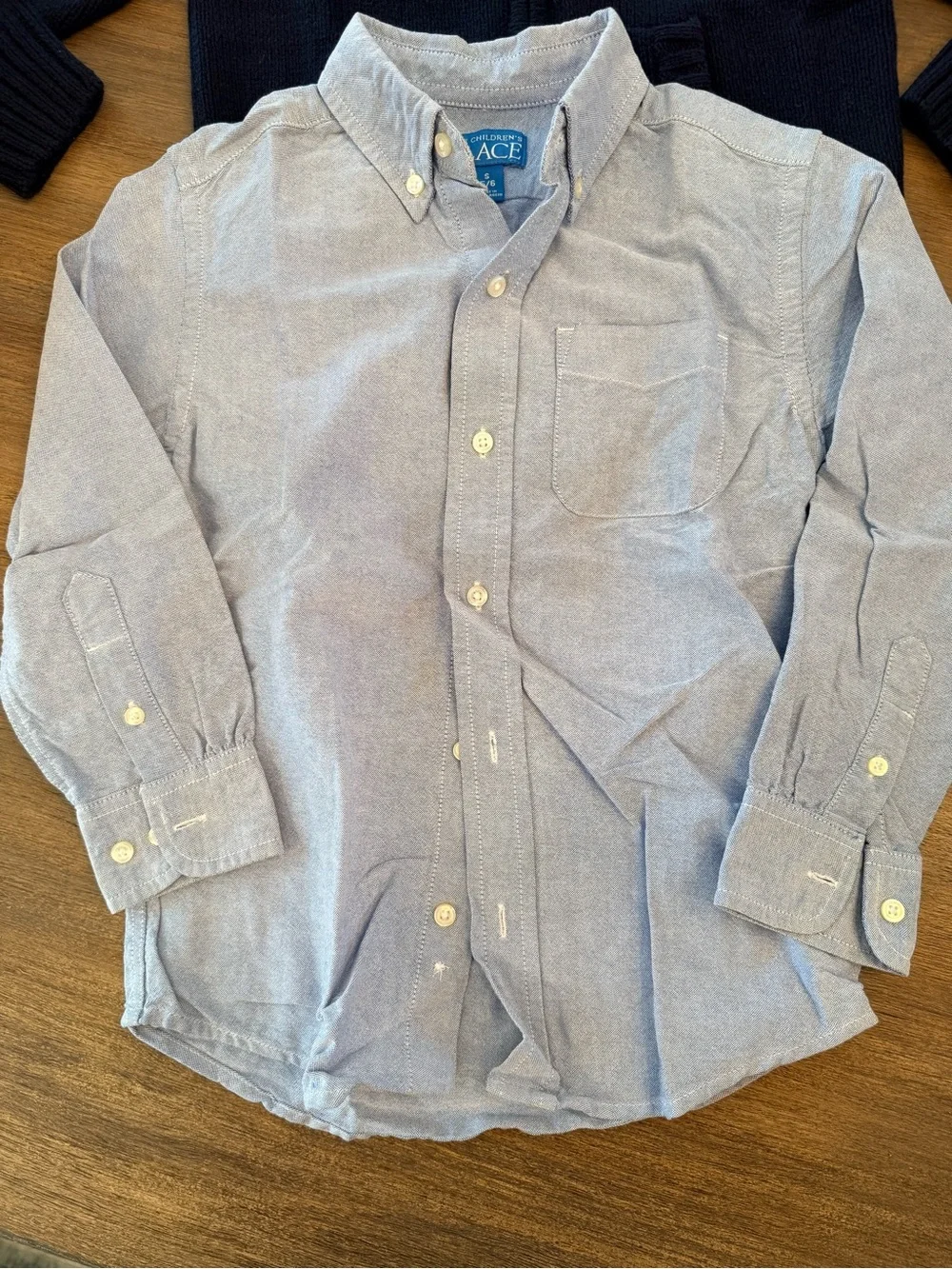 The Children’s Place Boys Size 5/6 Shirt & Navy Sweater 2-Piece Bundle